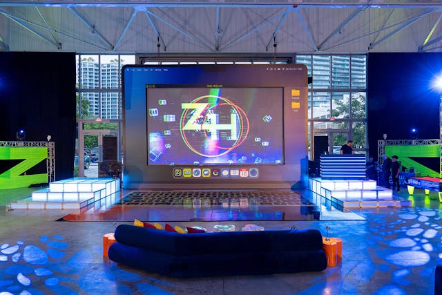 Featured photo from Step Into This Futuristic Bar Mitzvah at The Hangar at Regatta Harbour