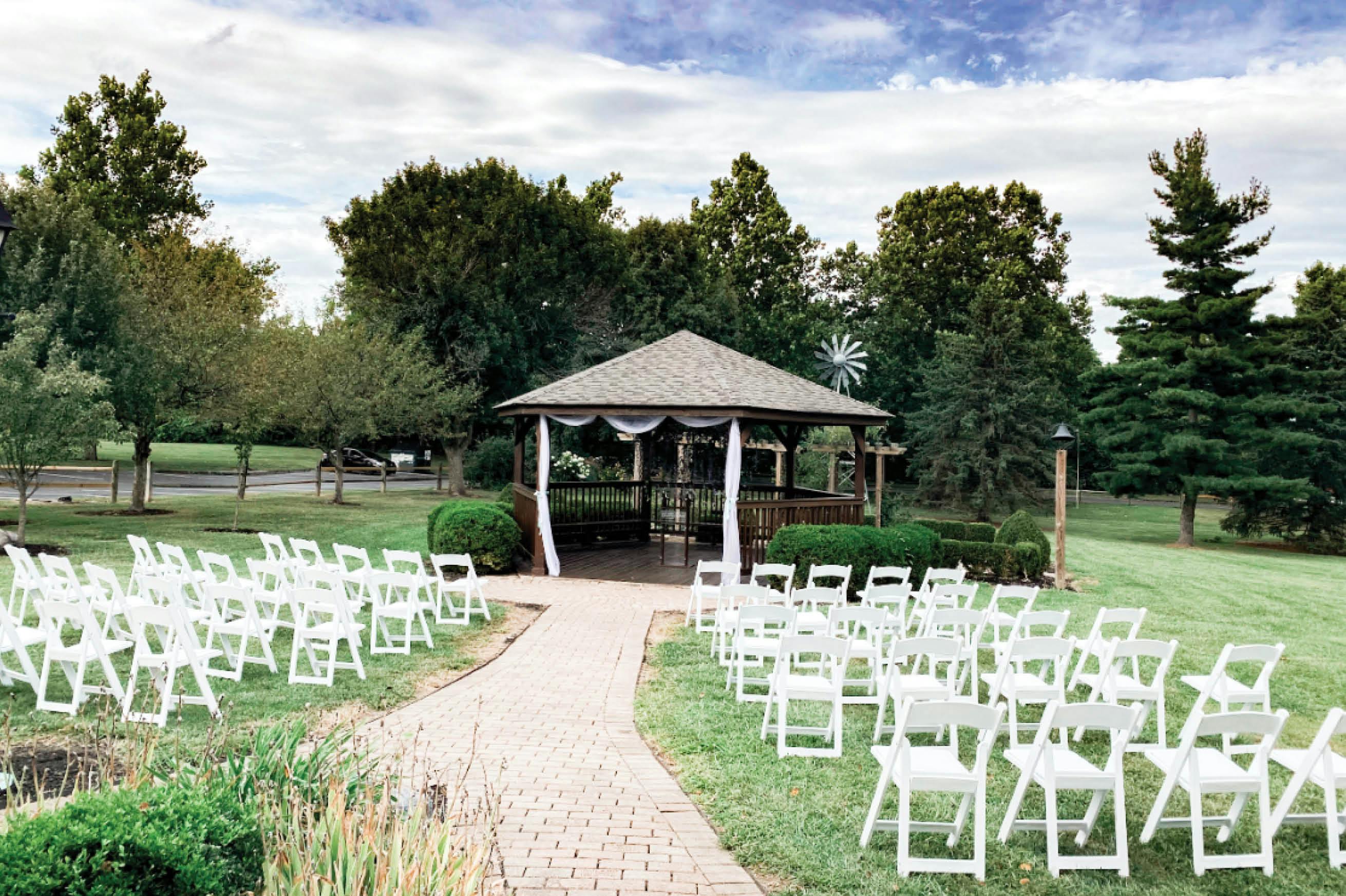 Outdoor space, an event space at Elisha Morgan Mansion