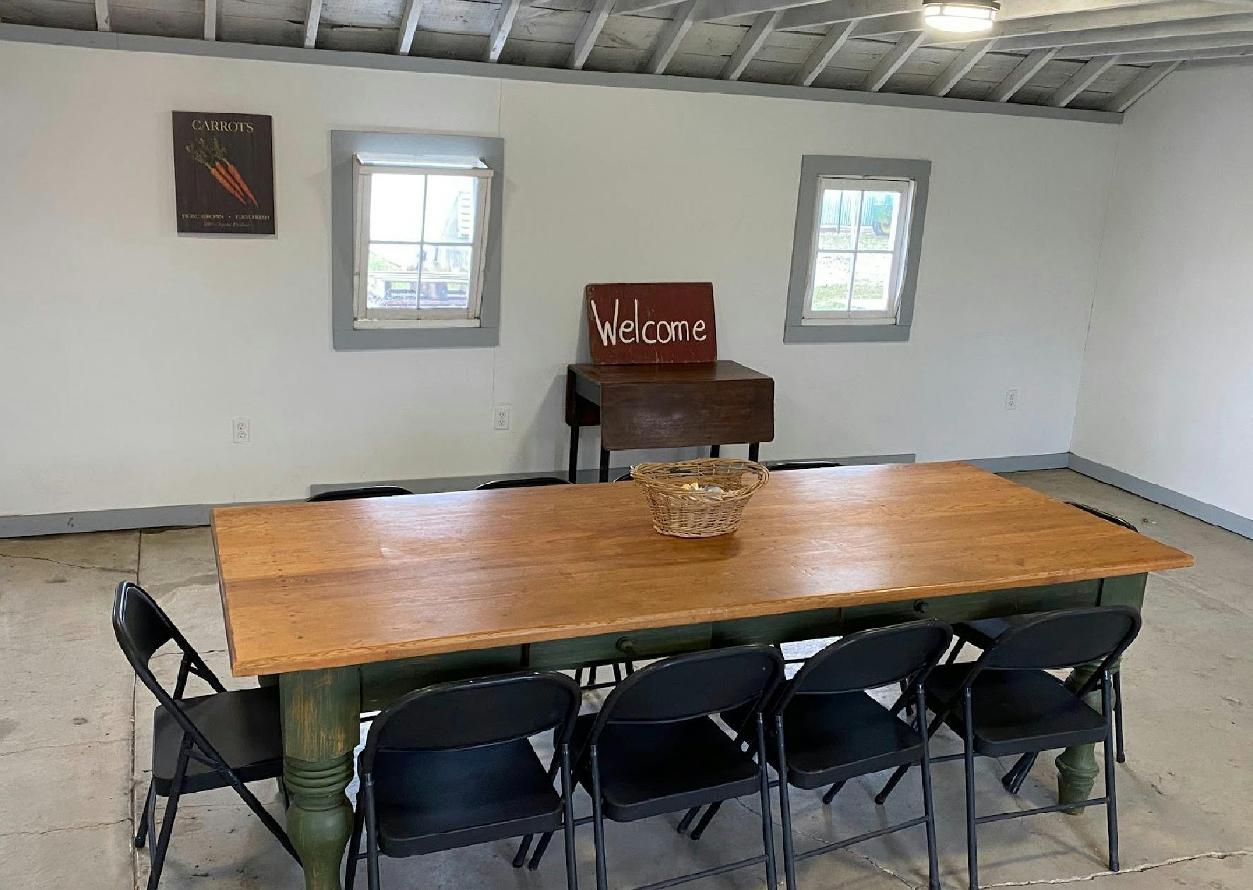 Long Barn, an event space at Liberty Prairie, Farm & Gardens
