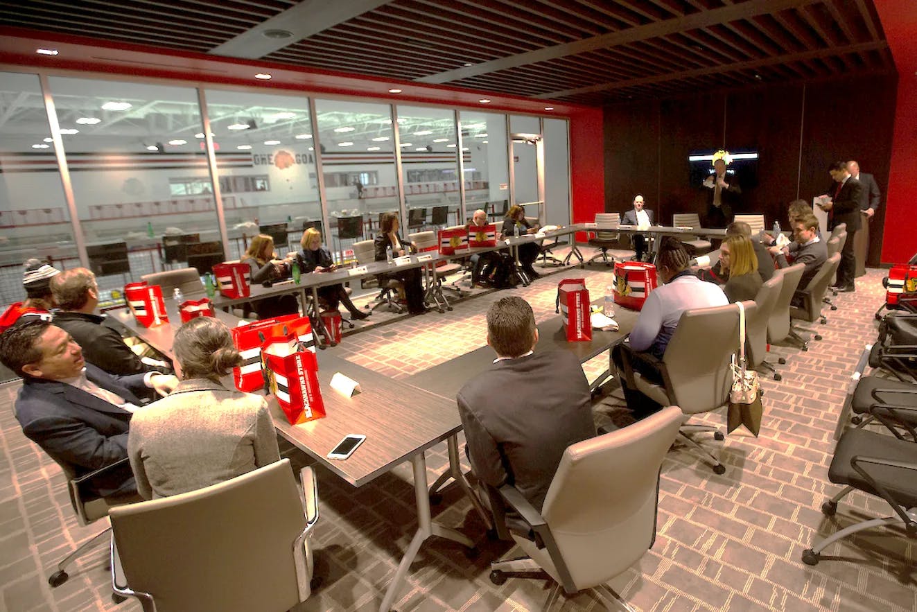 Executive Hockey Suite, an event space at Fifth Third Arena – Chicago Blackhawks Community Ice Rink