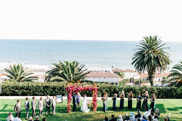 Featured photo from Colorful Tropical Jewish Bougainvillea Wedding at Bel Air Bay Club