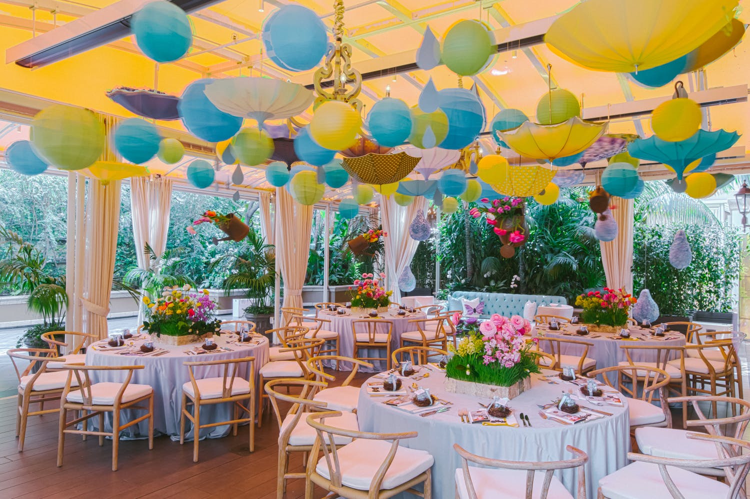 Beautiful Vibrant Tented Baby Shower at The Four Seasons Los Angeles at