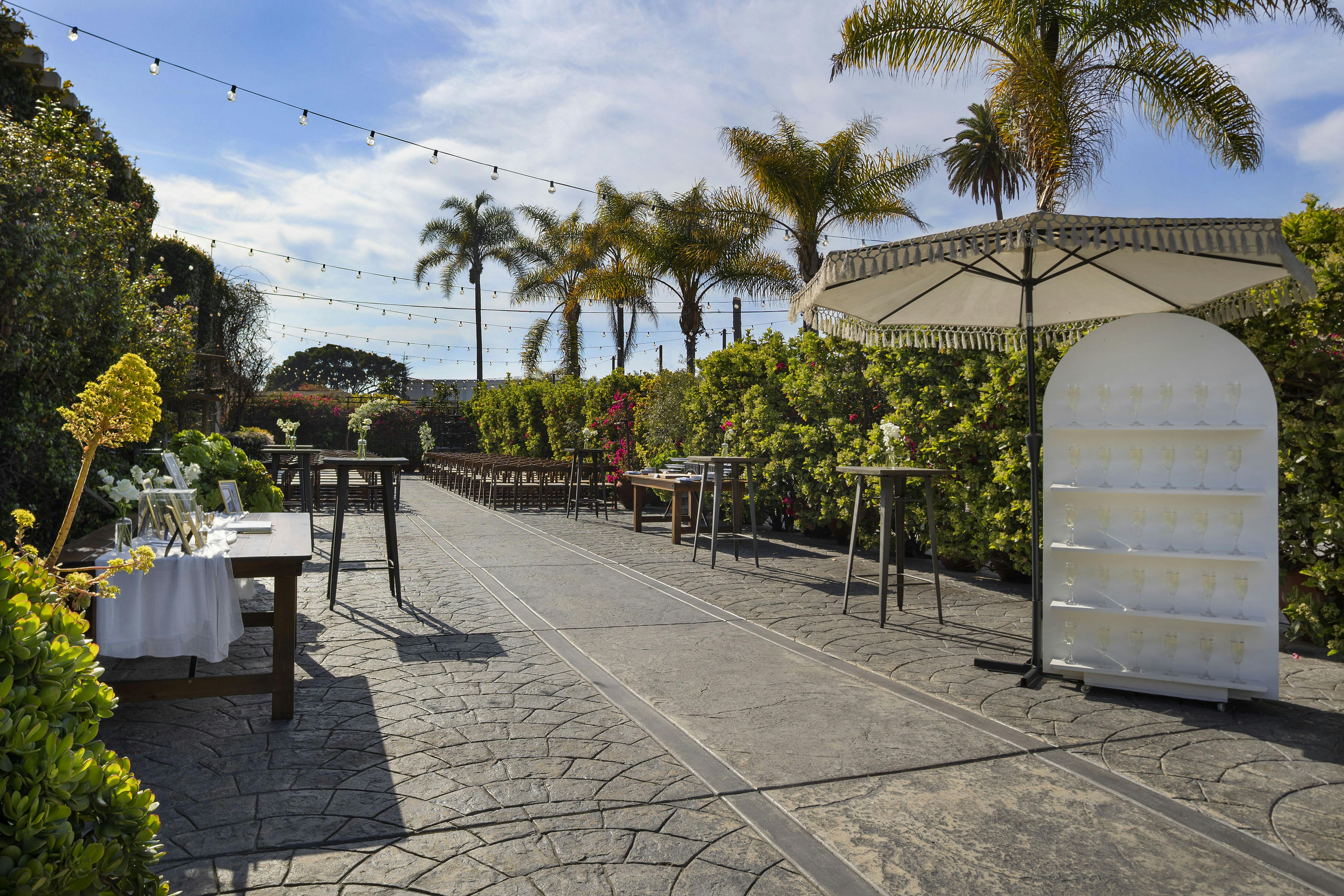 Bougainvillea Garden, Outdoor event space at Cuvier Club by Wedgewood Weddings