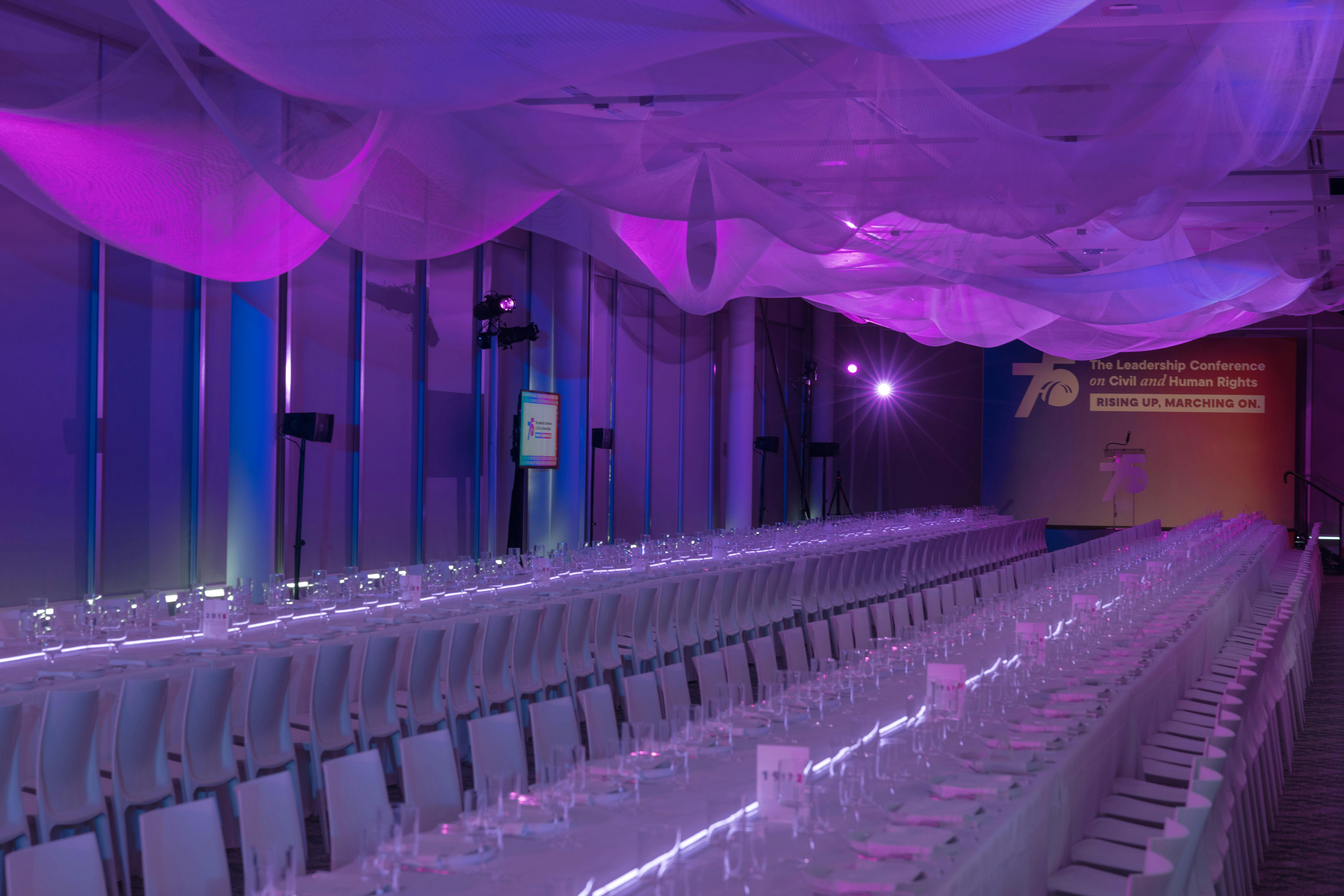 Featured photo from Explore This Leadership Conference at the International Spy Museum with Ceiling Installations and Refined Decor