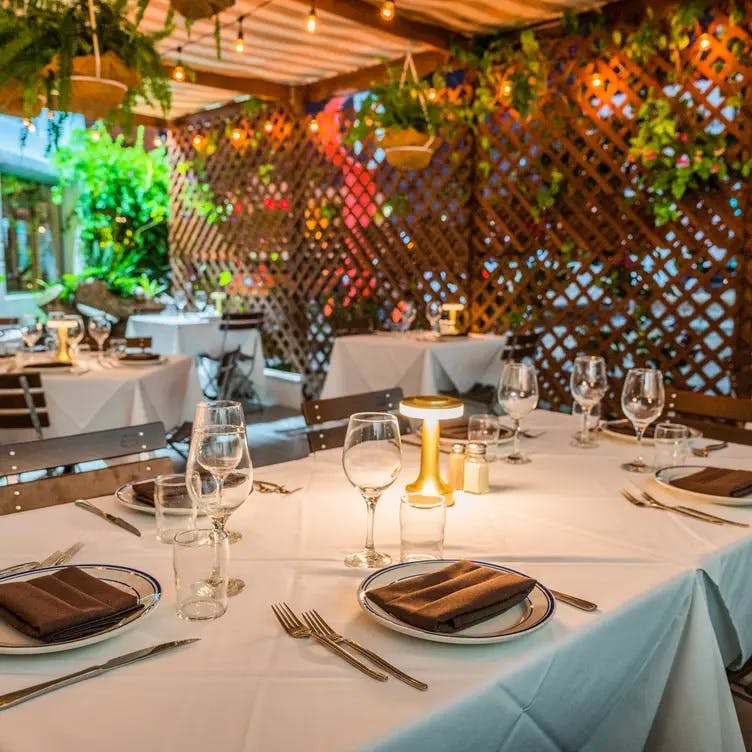 Outdoor covered Terrace, Restaurant event space at Osteria miami