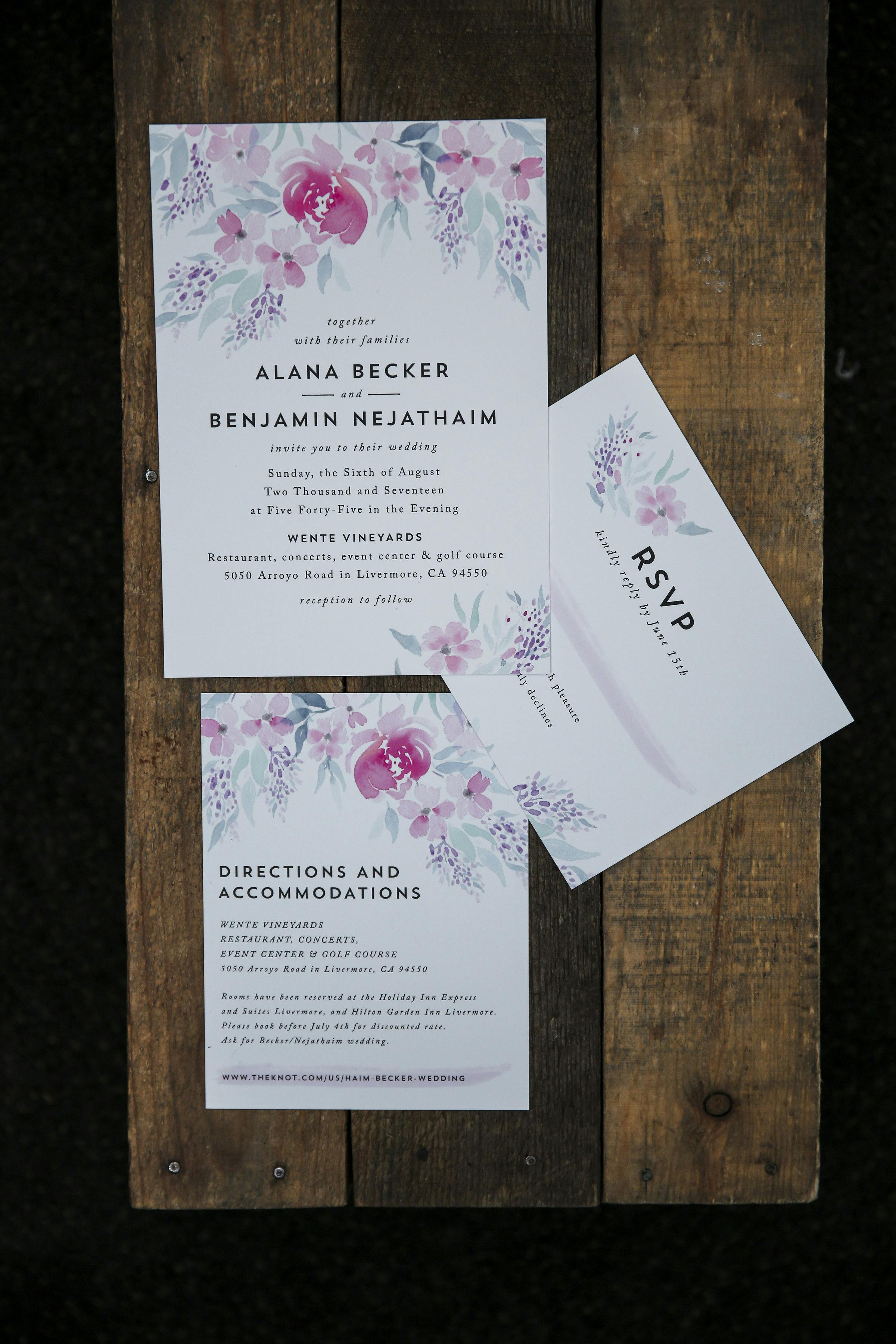 Wedding Invitation Ideas posted by Wente Vineyards