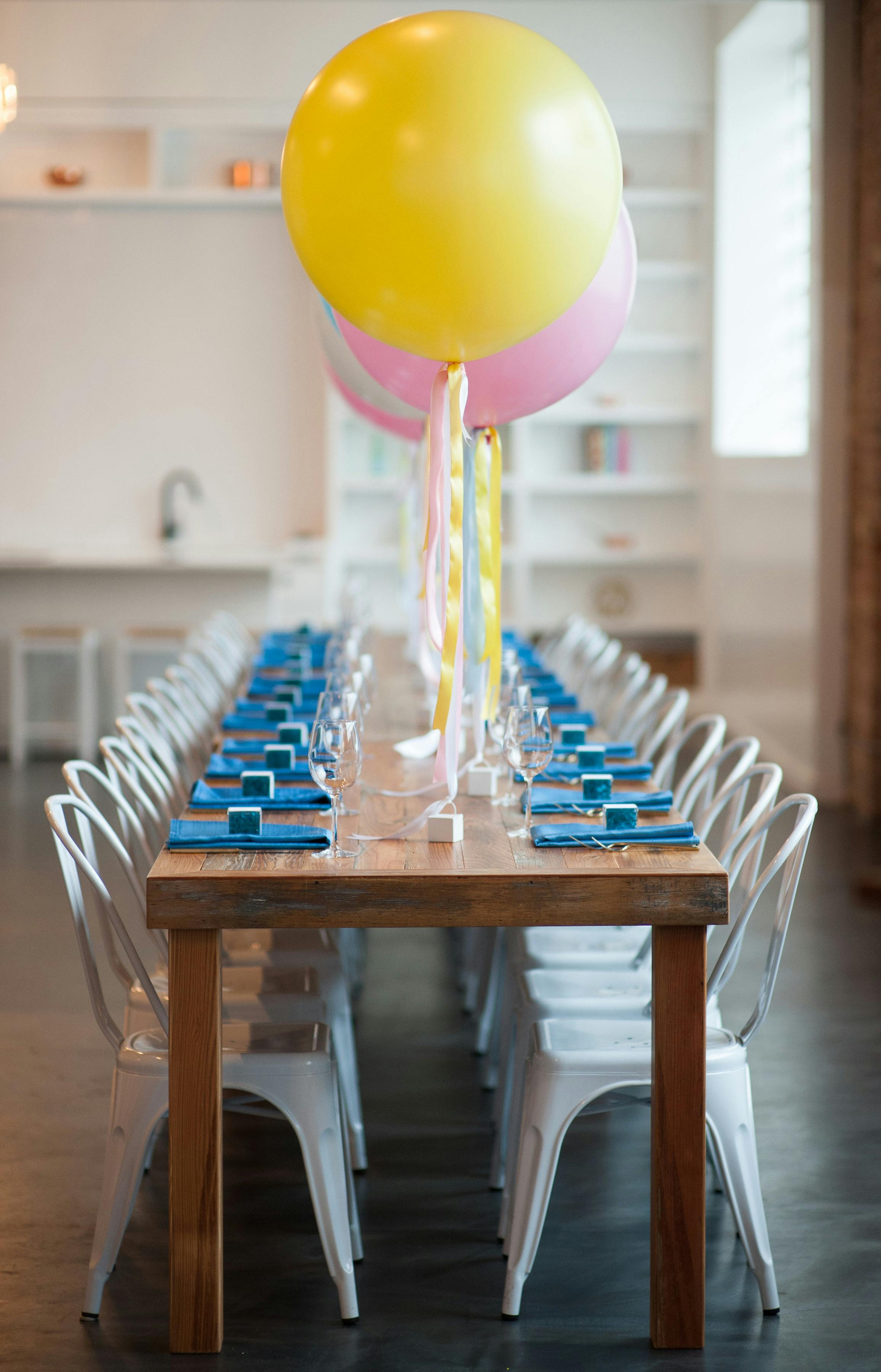 Vibrant and Bright Baby Shower at Brique in Chicago, IL | Luft Balloons | PartySlate