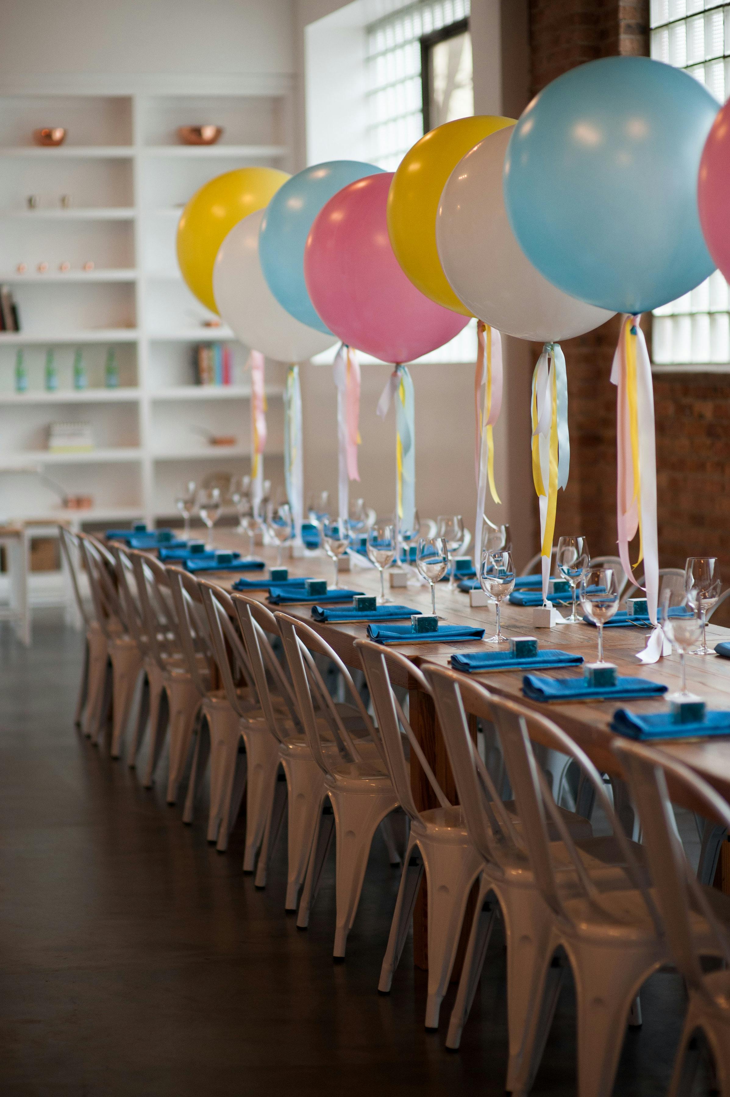 Vibrant and Bright Baby Shower at Brique in Chicago, IL | Luft Balloons | PartySlate