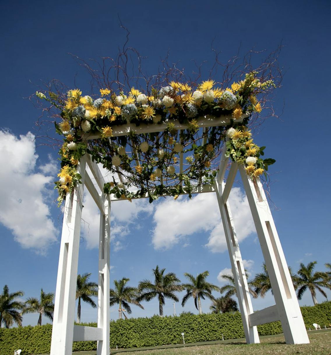 Preppy Navy & Yellow Wedding | National Croquet Center | PartySlate