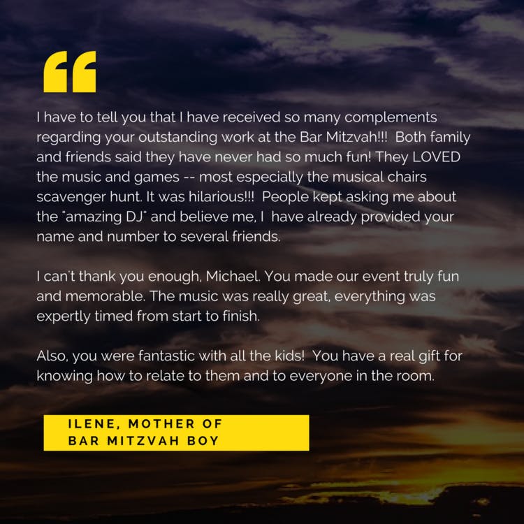 Featured photo from Justin's Bar Mitzvah