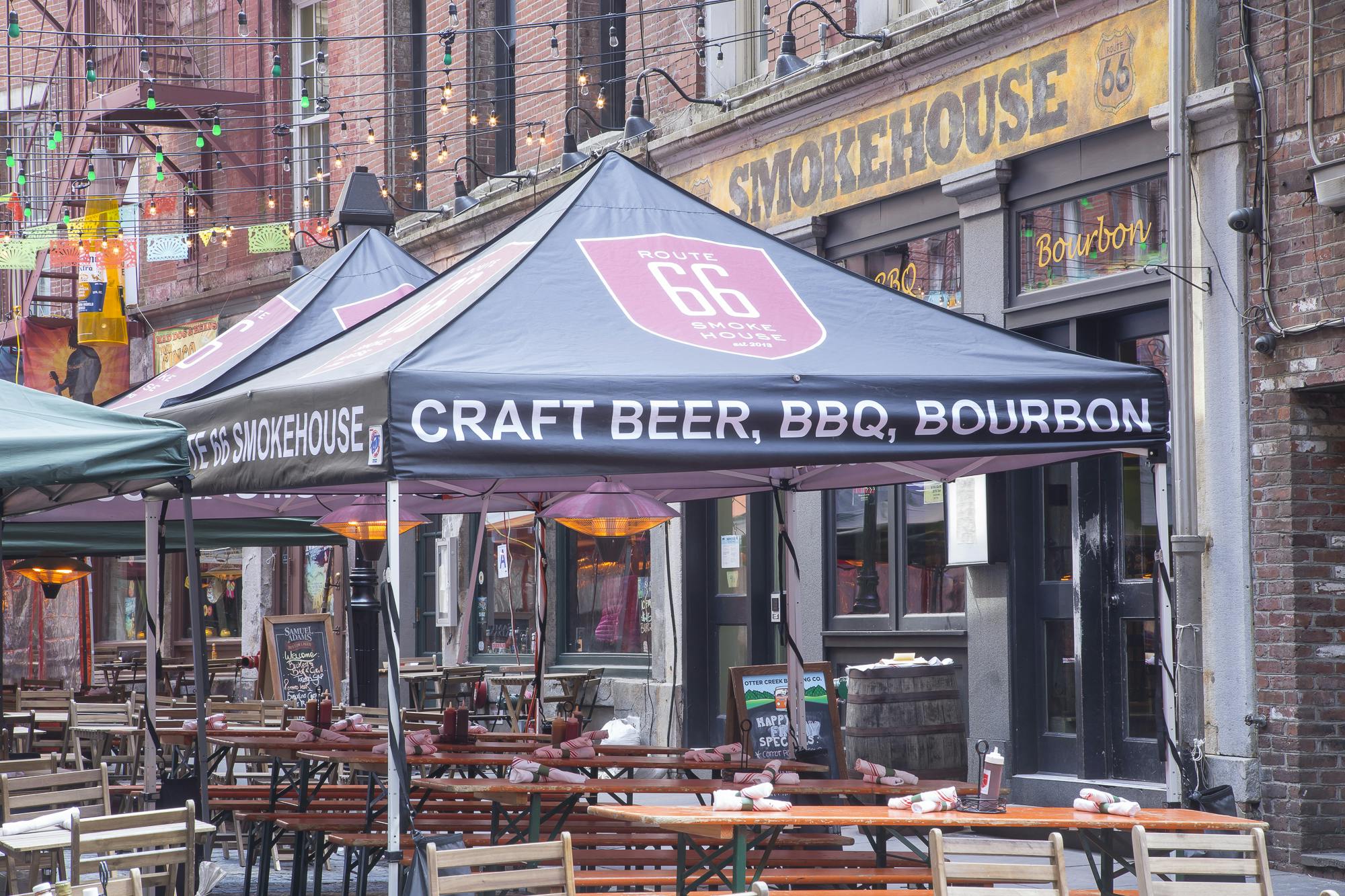 Stone Street Outdoor Patio, Outdoor event space at Route 66 Smokehouse