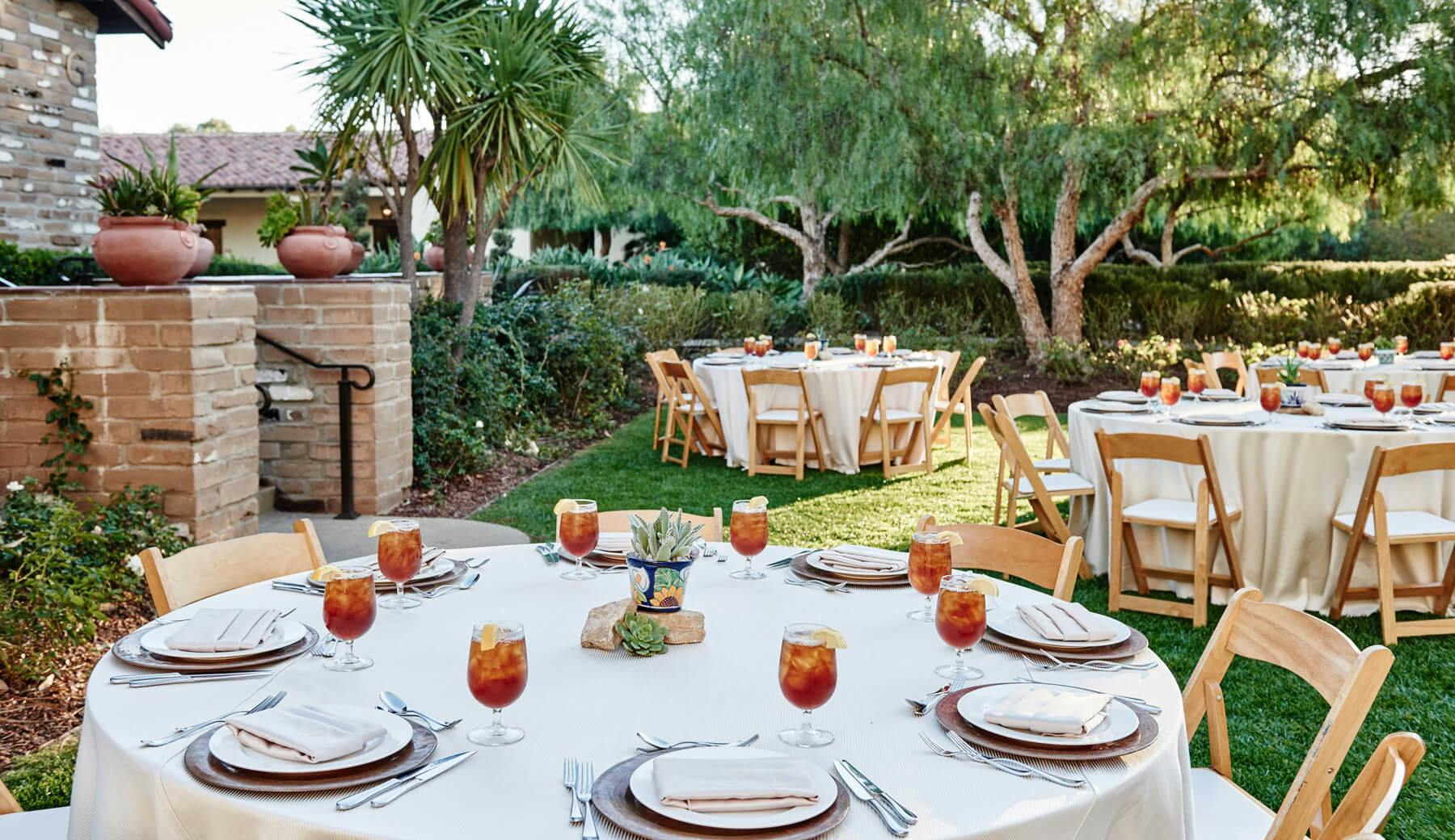 Hacienda Lawn, Outdoor event space at Estancia La Jolla Hotel & Spa