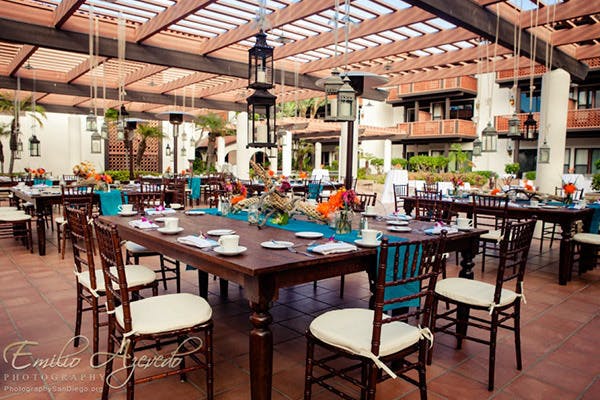 Garden Patio, Outdoor event space at La Jolla Shores Hotel
