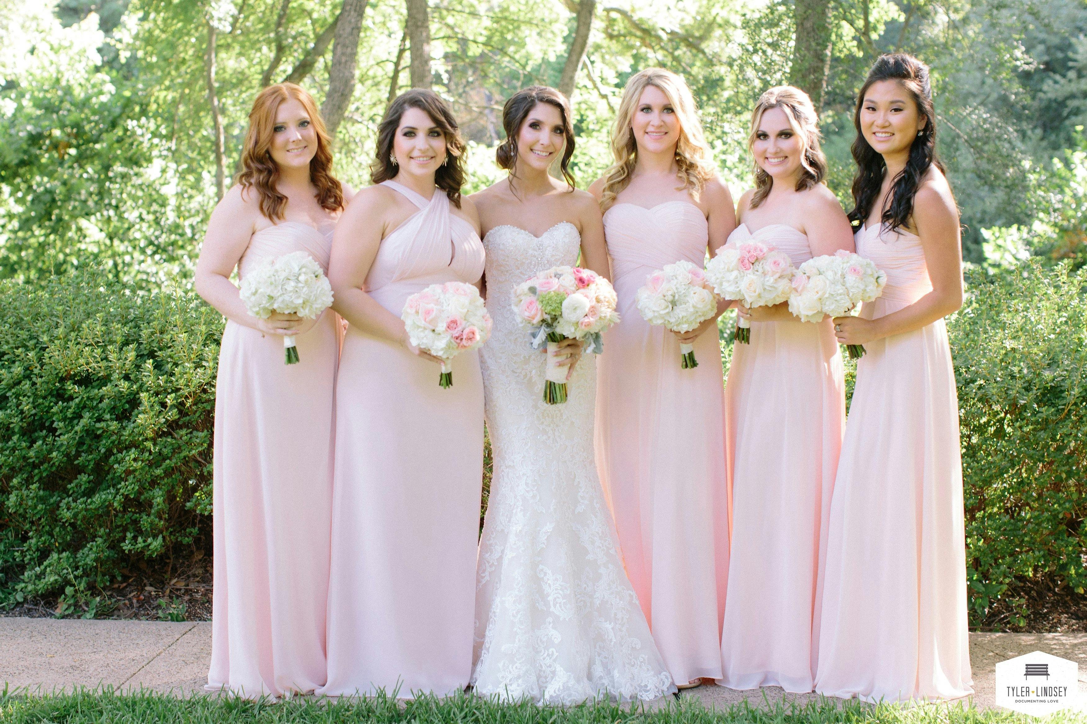 blush pink and white wedding
