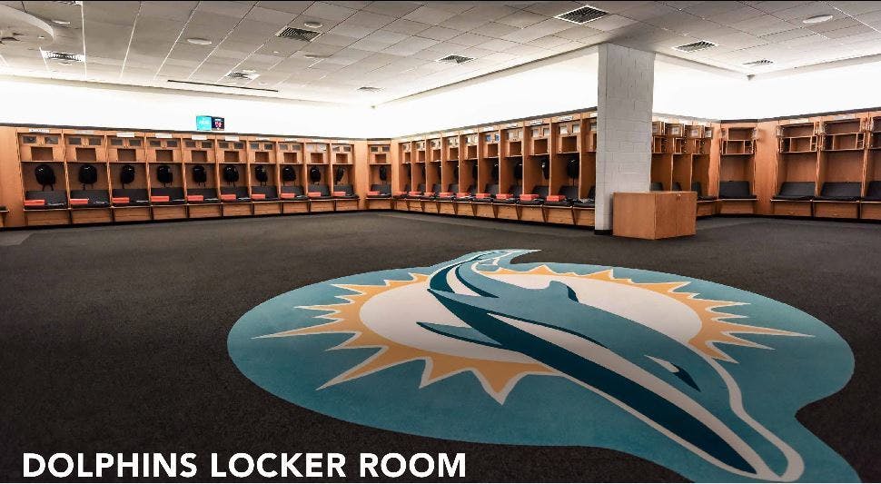 Miami Dolphins locker room 2017 