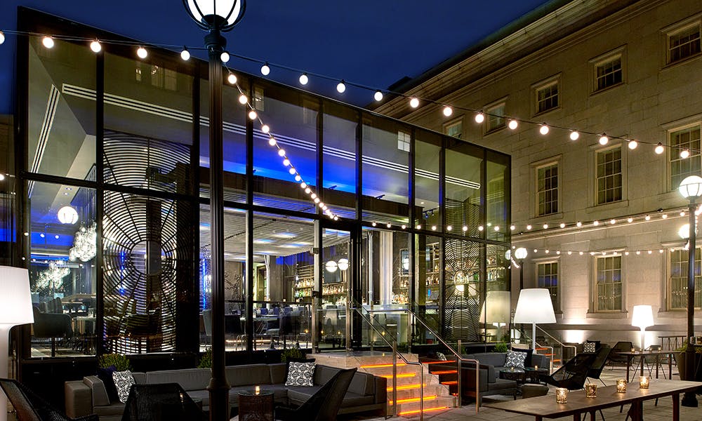 Dirty Habit Glasshouse, an event space at Kimpton Hotel Monaco Washington DC