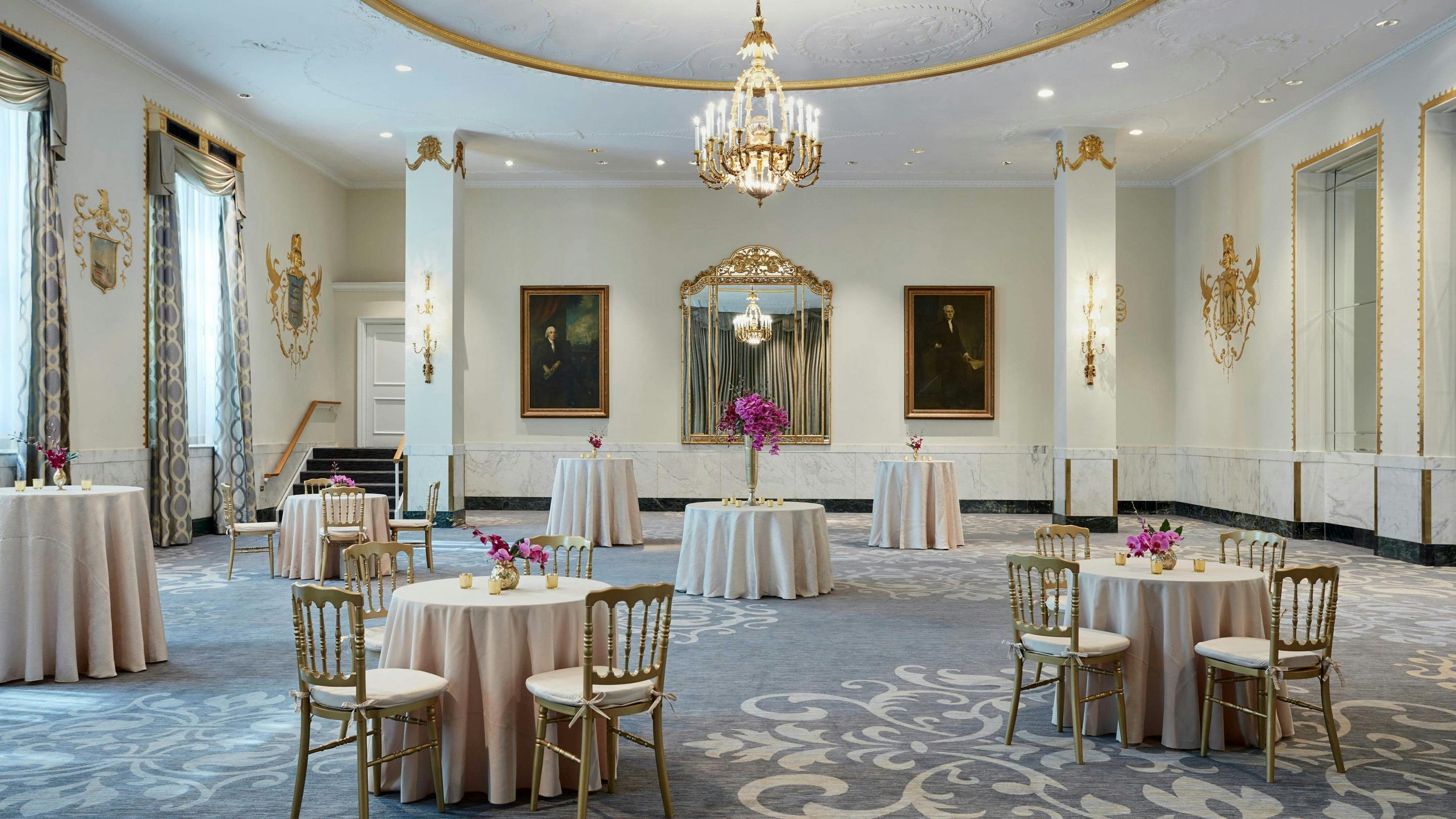 East Ballroom, an event space at The Mayflower Hotel, Autograph Collection