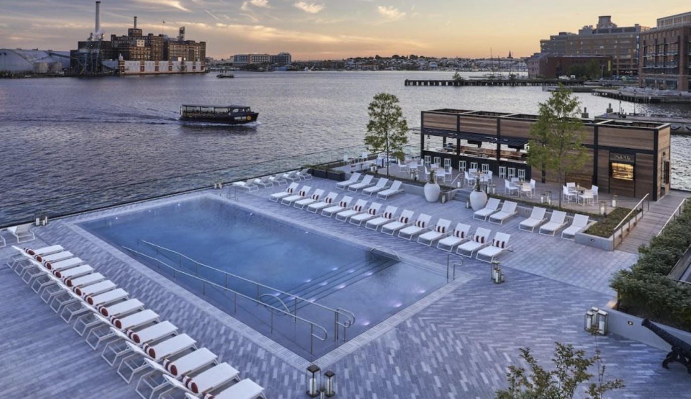 The Pool Deck, Outdoor event space at Sagamore Pendry Baltimore