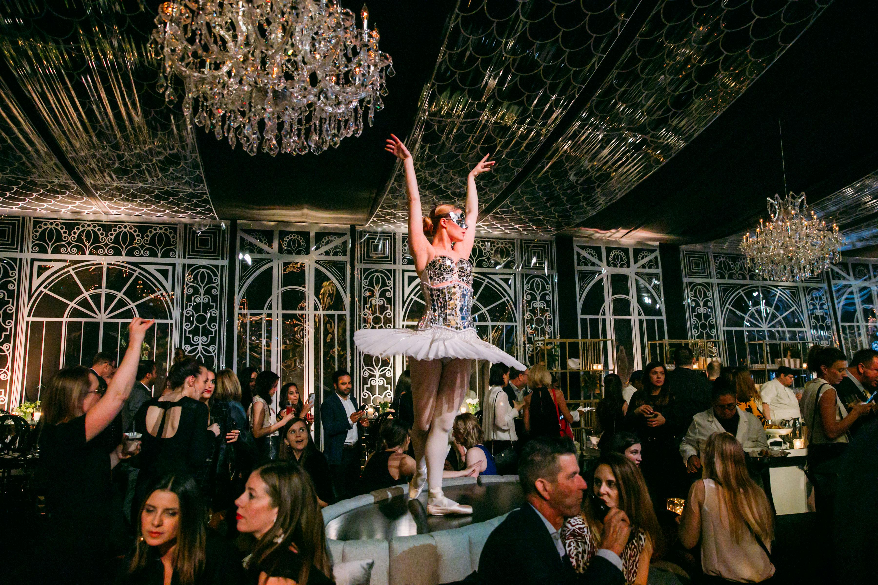 ballet dancer performing at company anniversary celebration