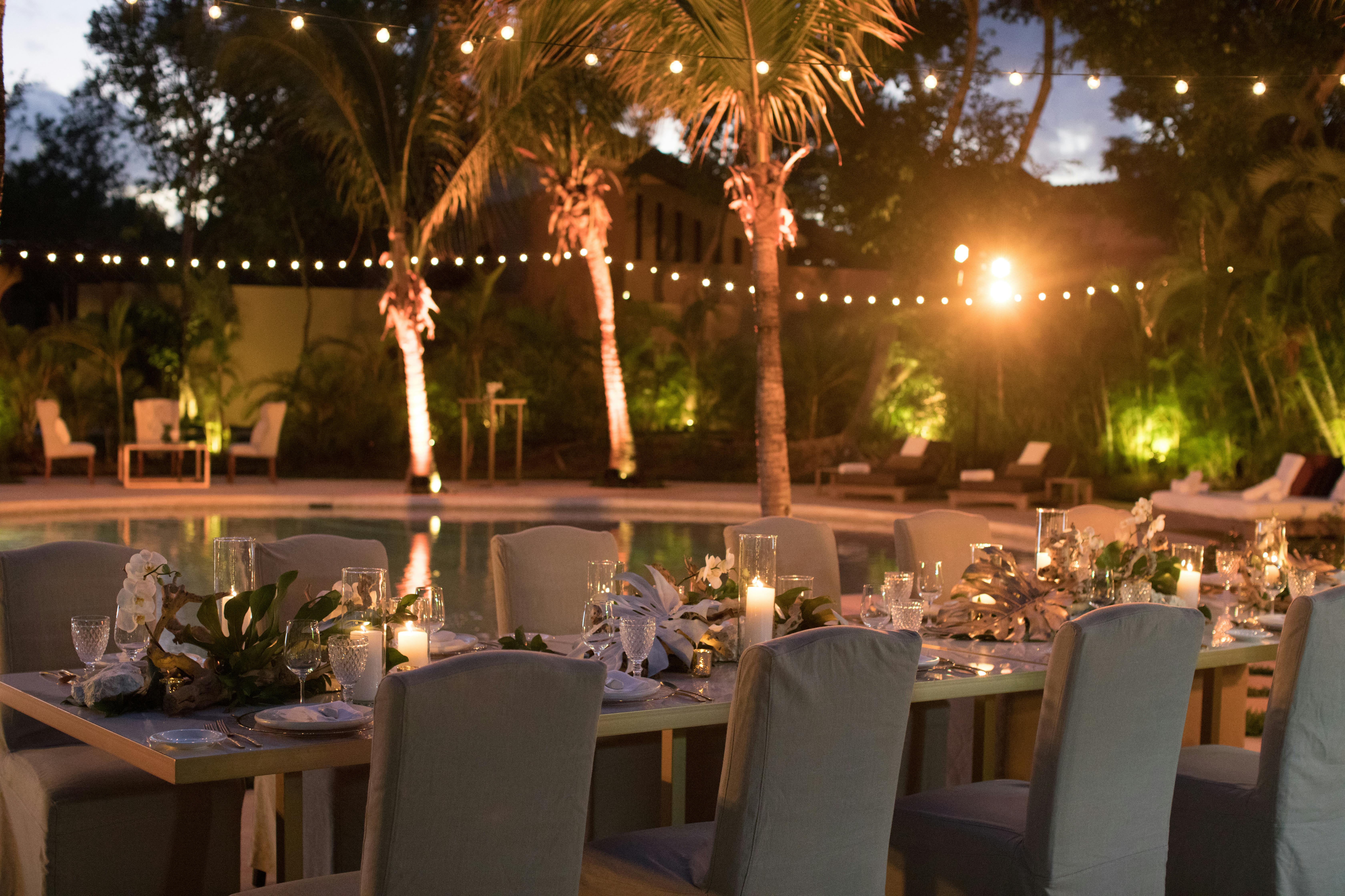 Reflections Pool, Outdoor event space at Banyan Tree Mayakoba