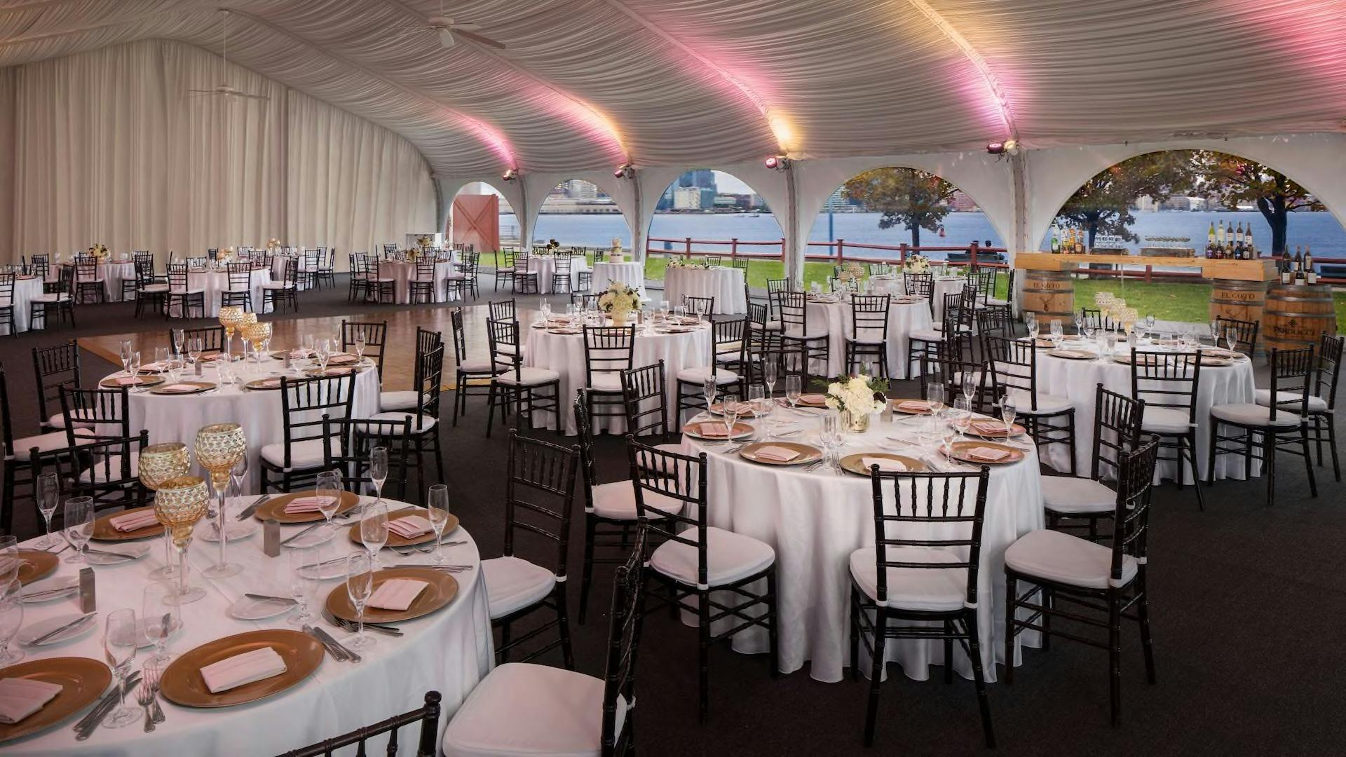 Harborside Pavilion, an event space at Hyatt Regency Boston Harbor