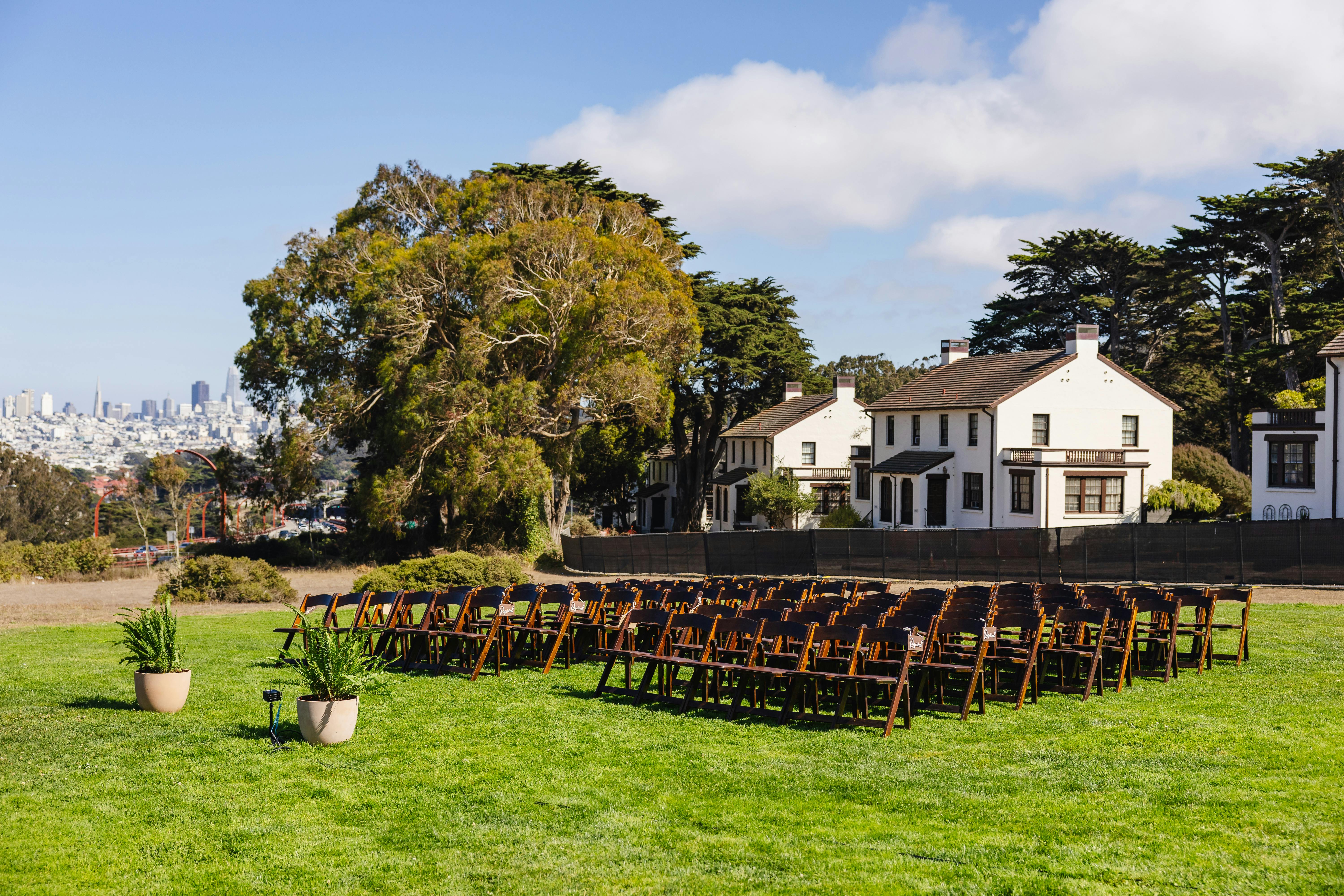 Outdoor Ceremony Lawn, an event space at Log Cabin at the Presidio by Wedgewood Weddings