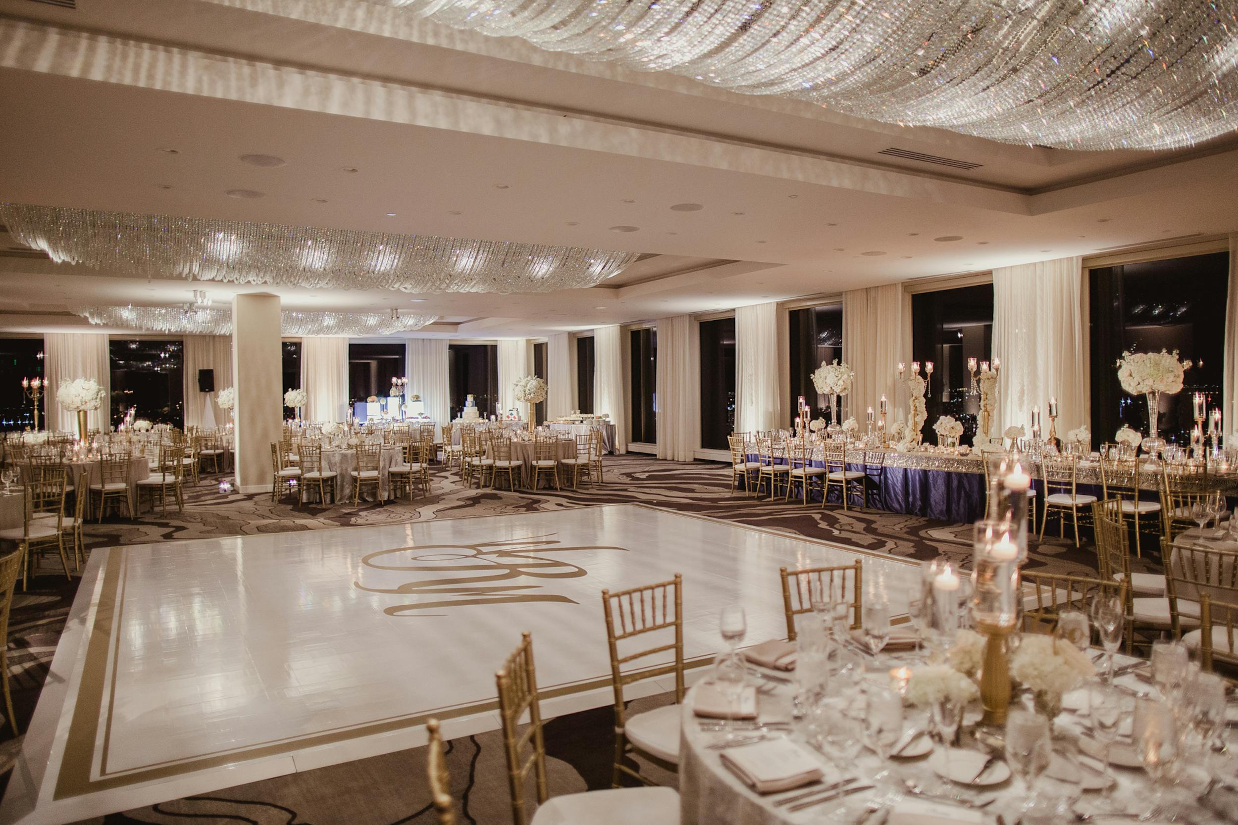 Elegant White and Gold Wedding The Westin Dallas Downtown PartySlate