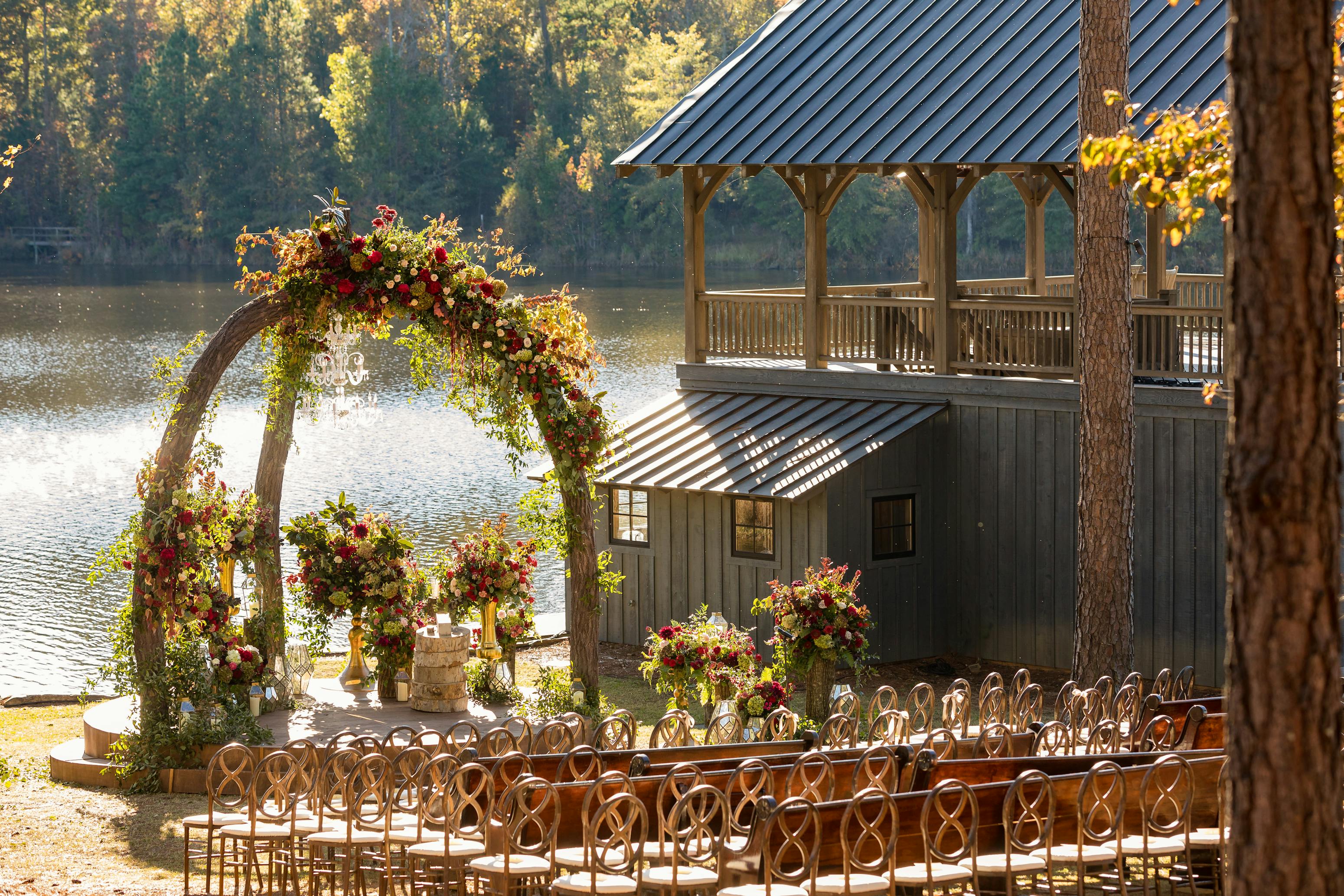 Outdoor Rustic Fall Wedding in Greensboro, at The RitzCarlton