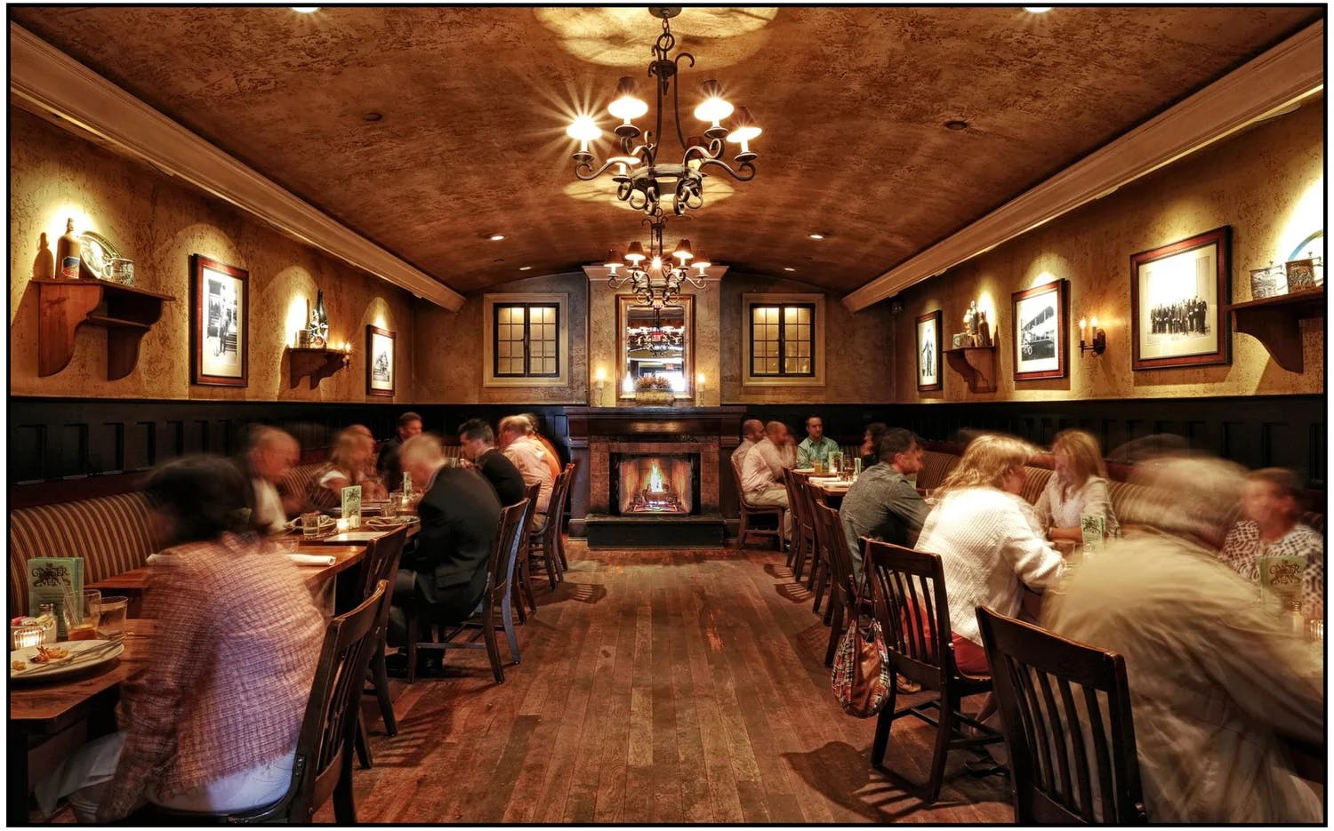 The Fireplace Room, an event space at The Ginger Man