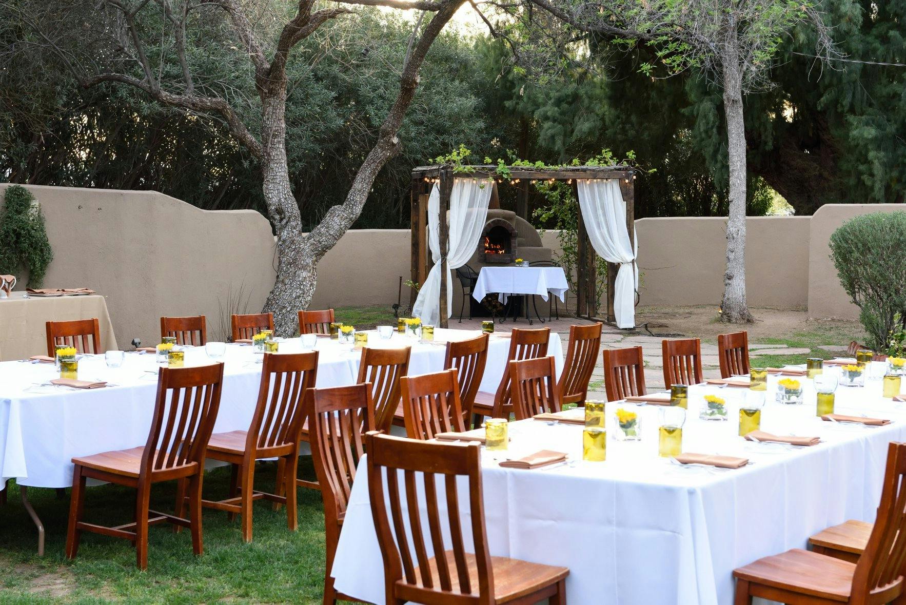 Tamarisk Garden Patio, Restaurant event space at Quiessence