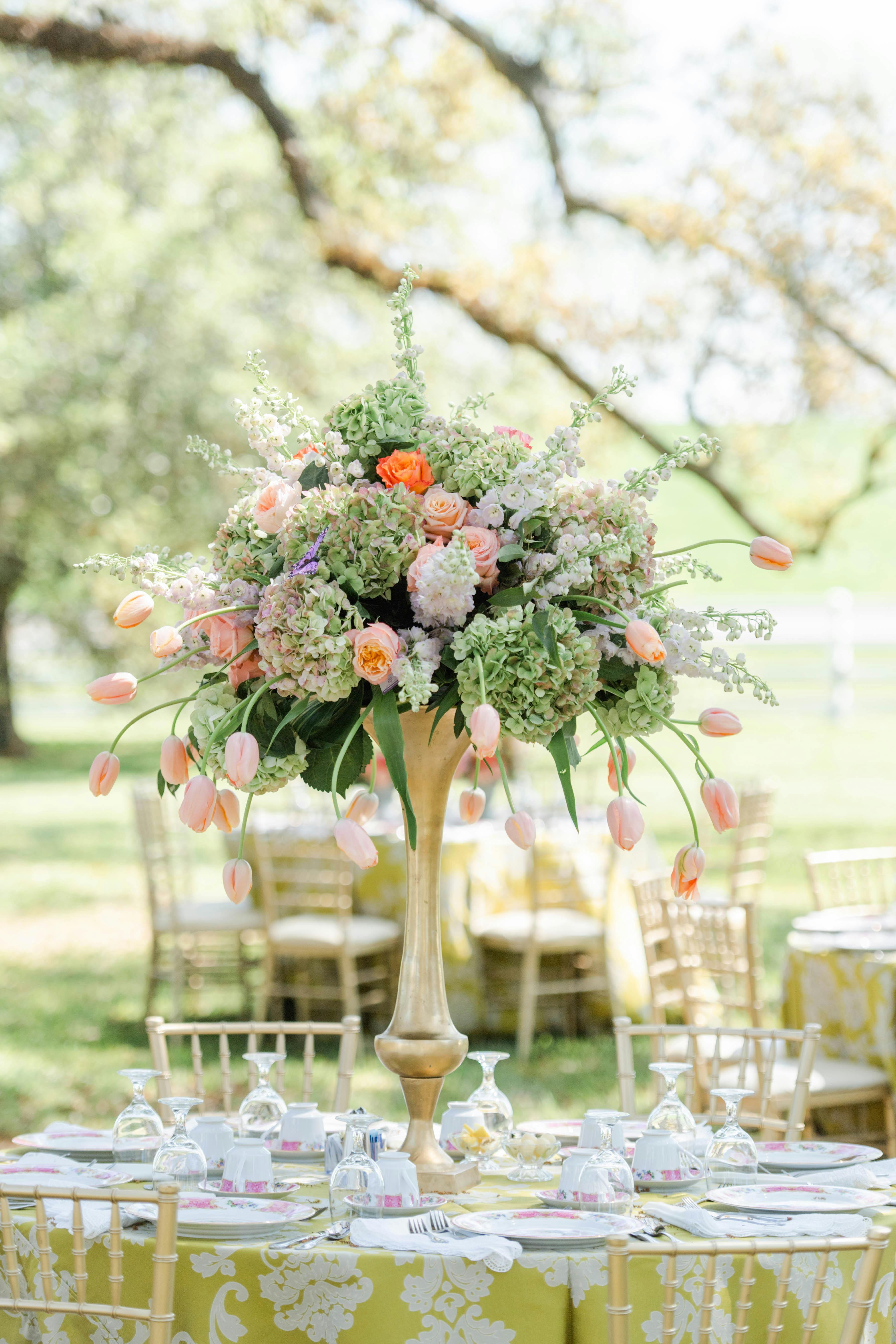 Blush & Bashful Vintage Tea Blue Gardenia Weddings & Events PartySlate