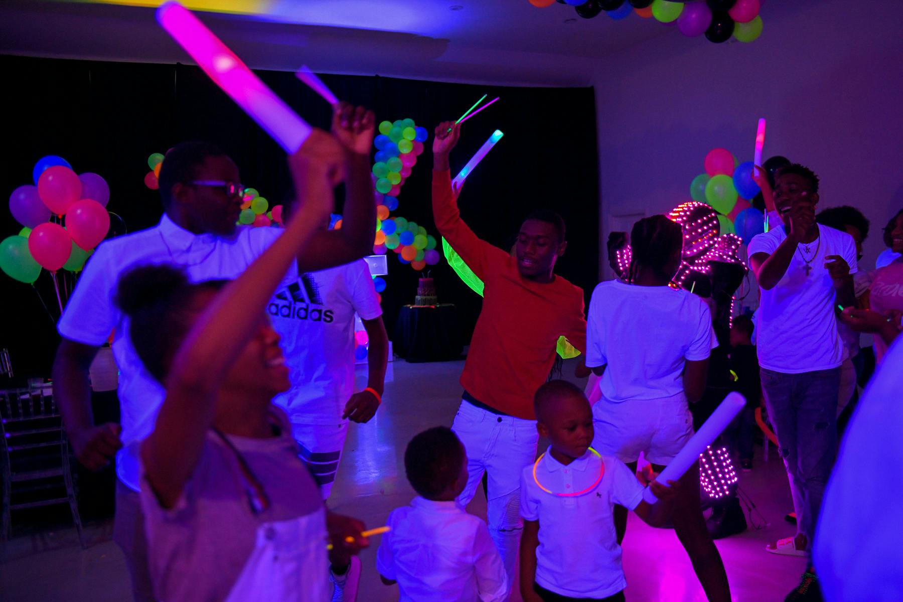Isla's Fun Neon Glow in the Dark Party: Ideas & Inspiration - Katie J  Design and Events