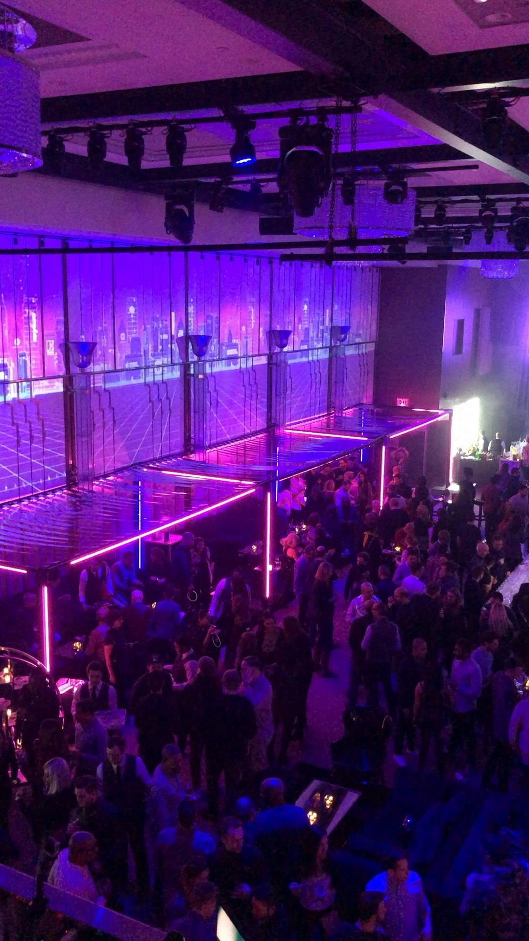 Throwback 1980's Neon Corporate Holiday Party at Ziegfeld Ballroom in