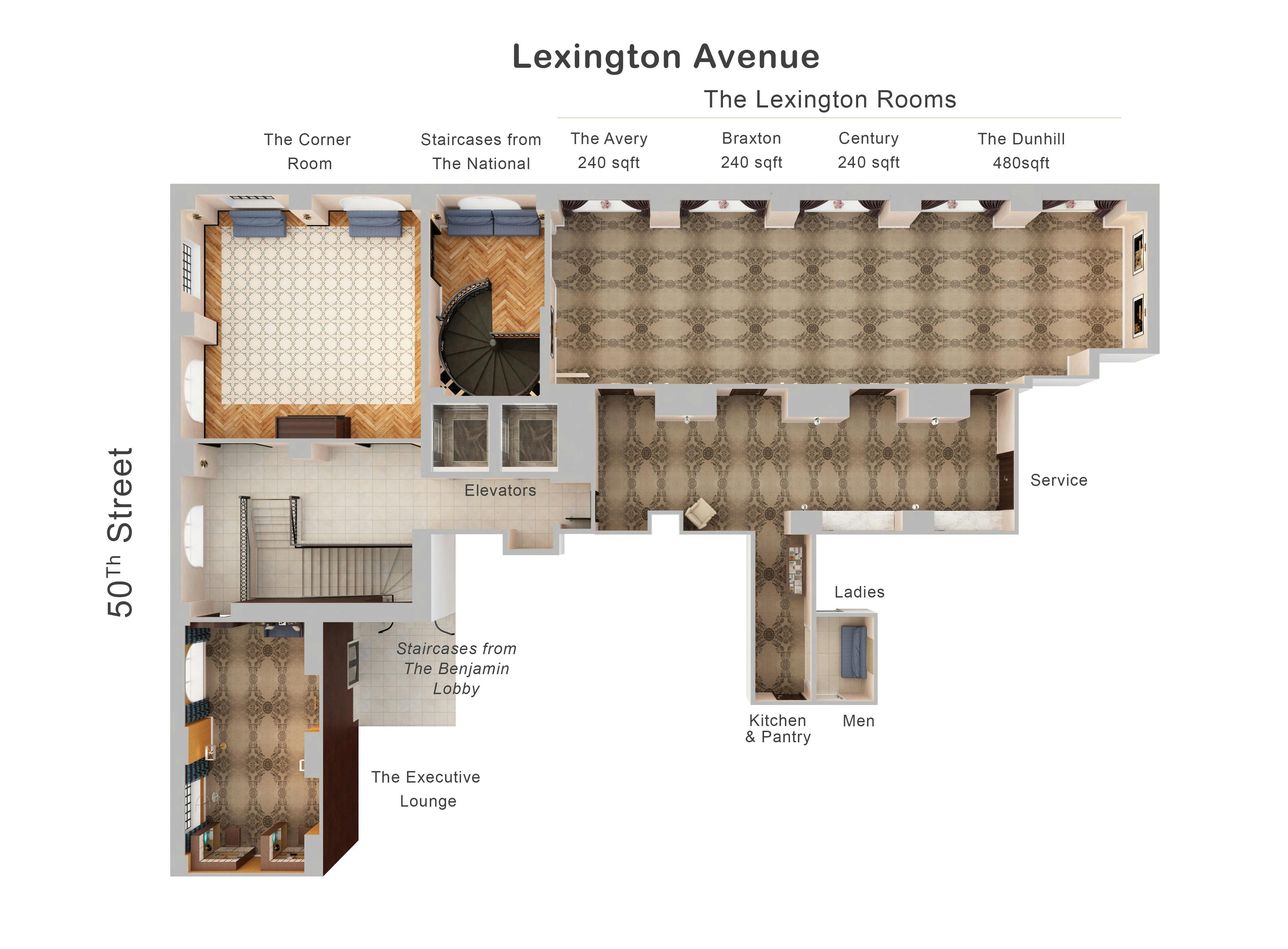 Executive Lounge, an event space at The National Private Dining Rooms