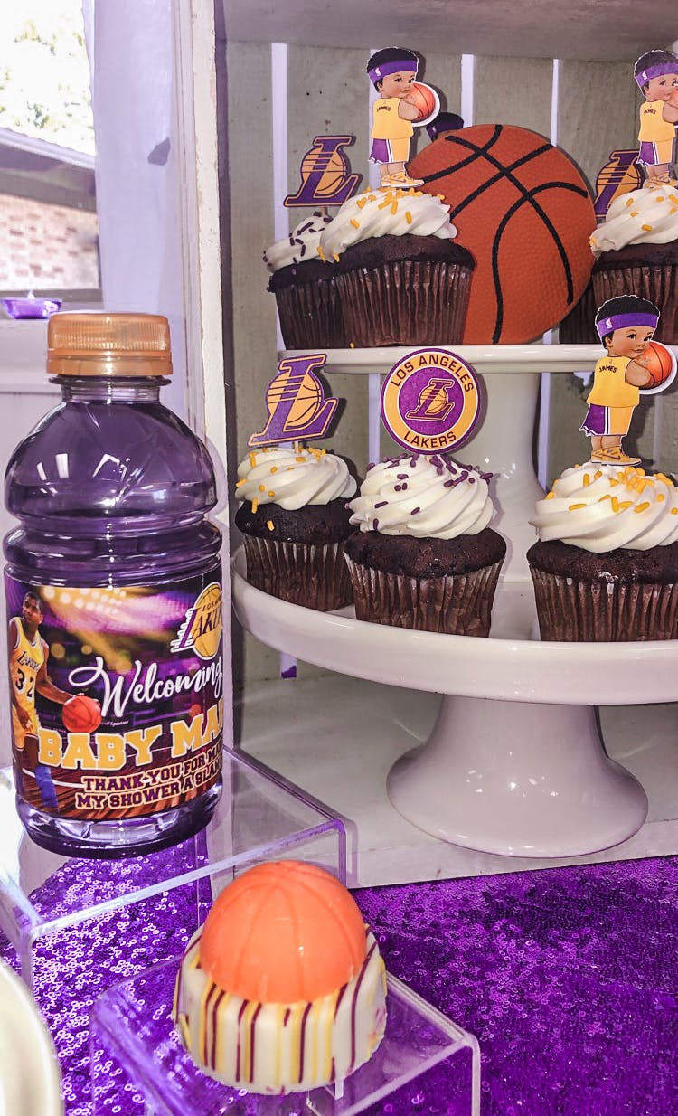 All Sports Diaper Cakes/los angeles lakers baby