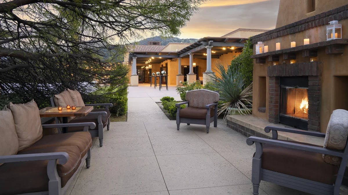 Outdoor Terrace/ Cocktail Lounge Area, an event space at The Retreat by Wedgewood Weddings