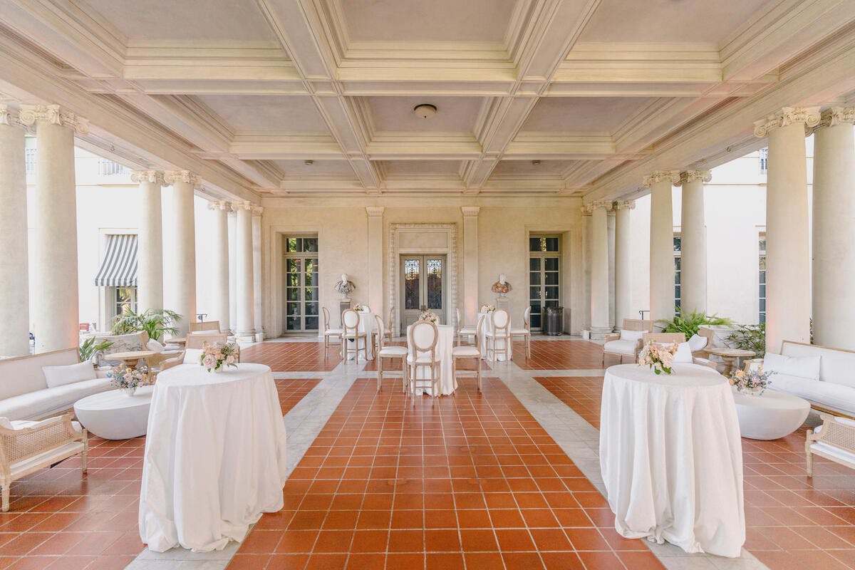 Huntington Art Gallery Loggia, an event space at The Huntington Library, Art Museum, and Botanical Gardens