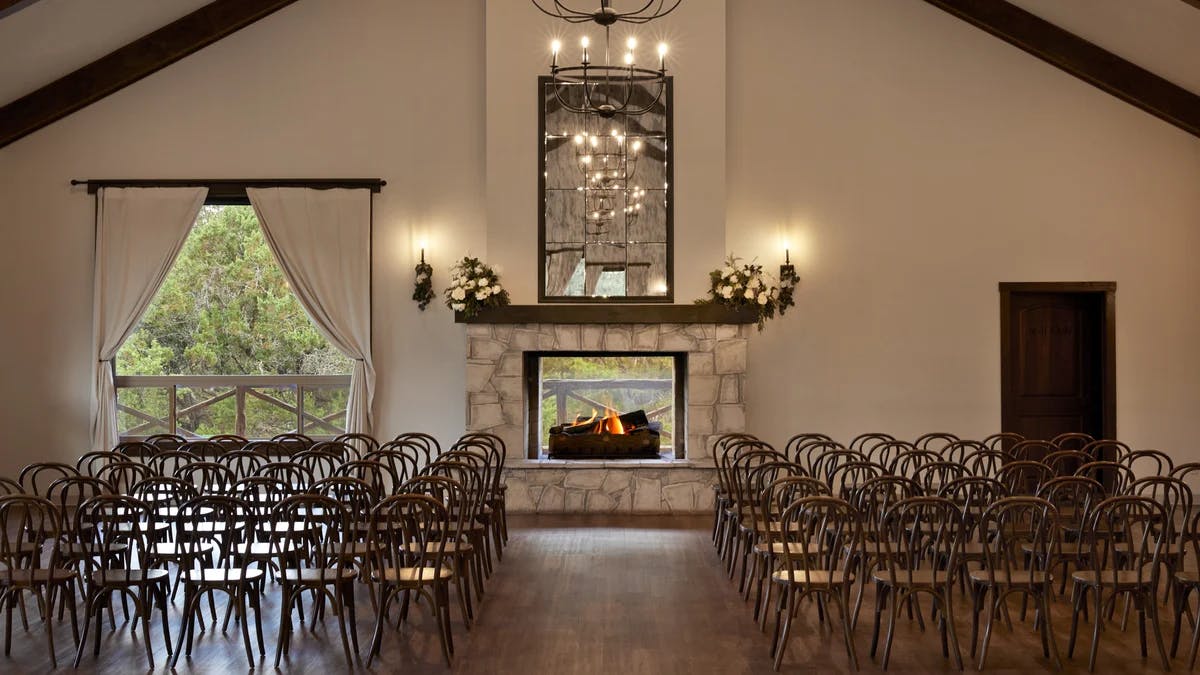 Indoor Ceremony, an event space at Scenic Springs by Wedgewood Weddings
