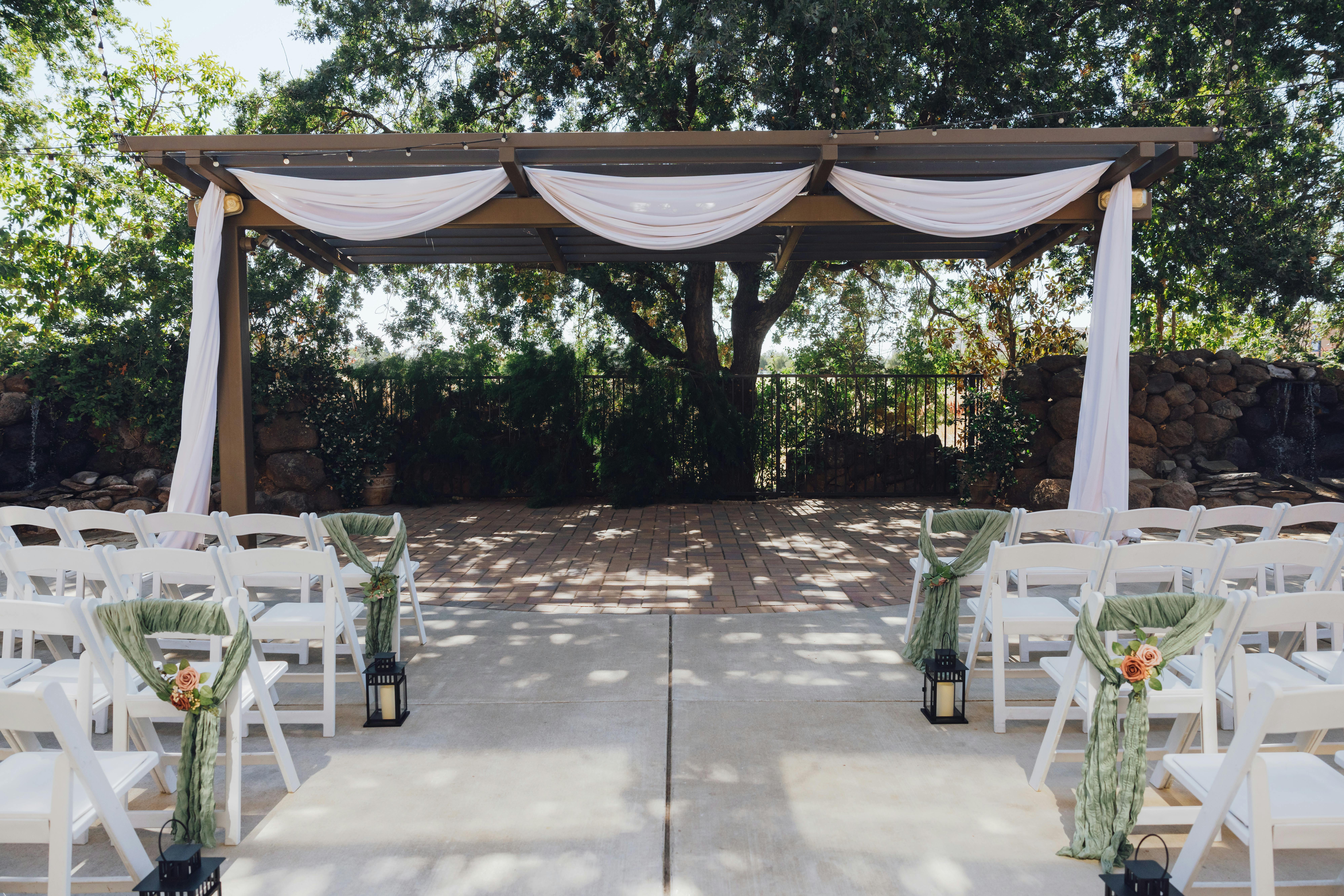 Waterfall Arbor Ceremony, an event space at Evergreen Springs by Wedgewood Weddings