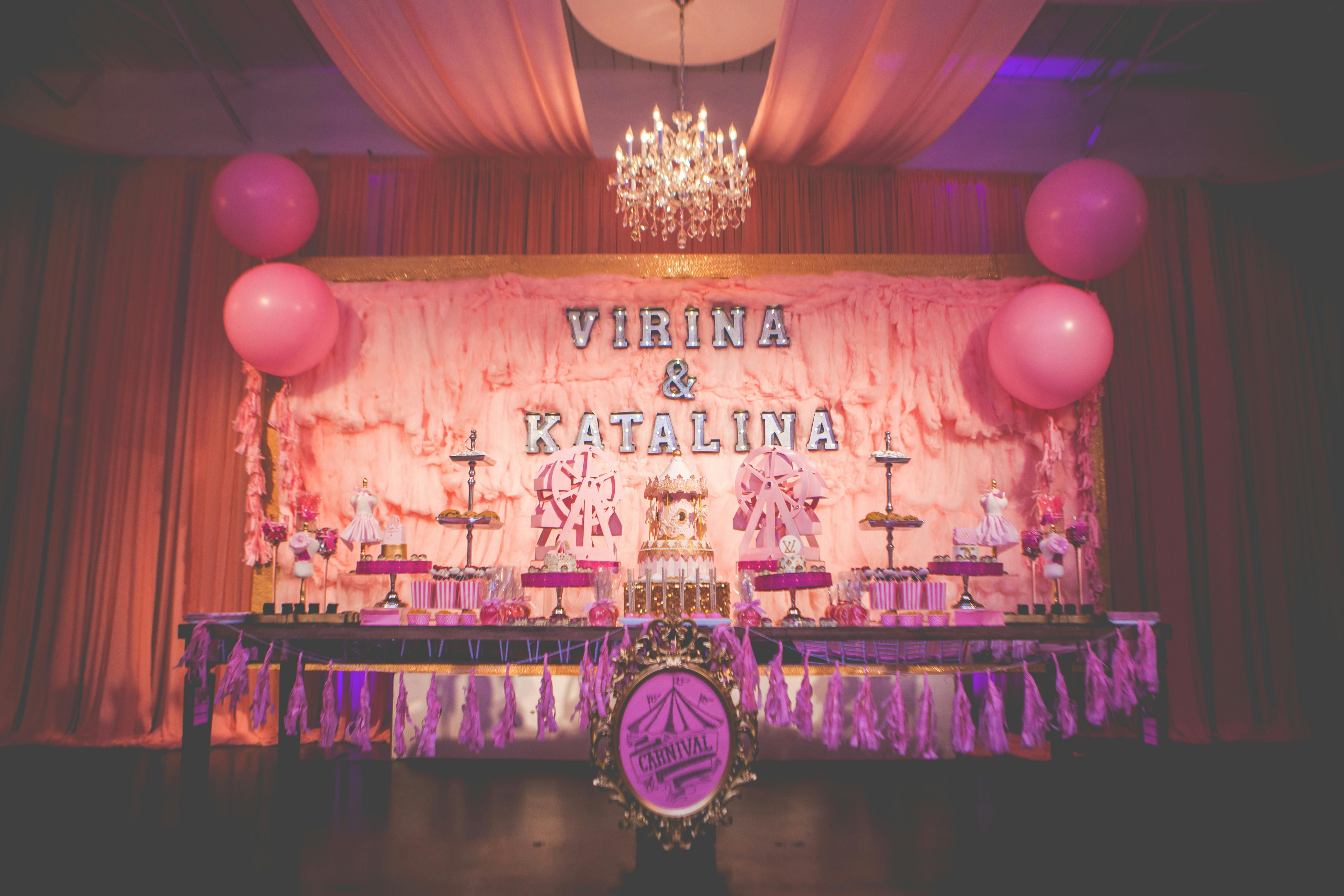 Chic Carnival Twin Birthday Celebration - Prashe Decor